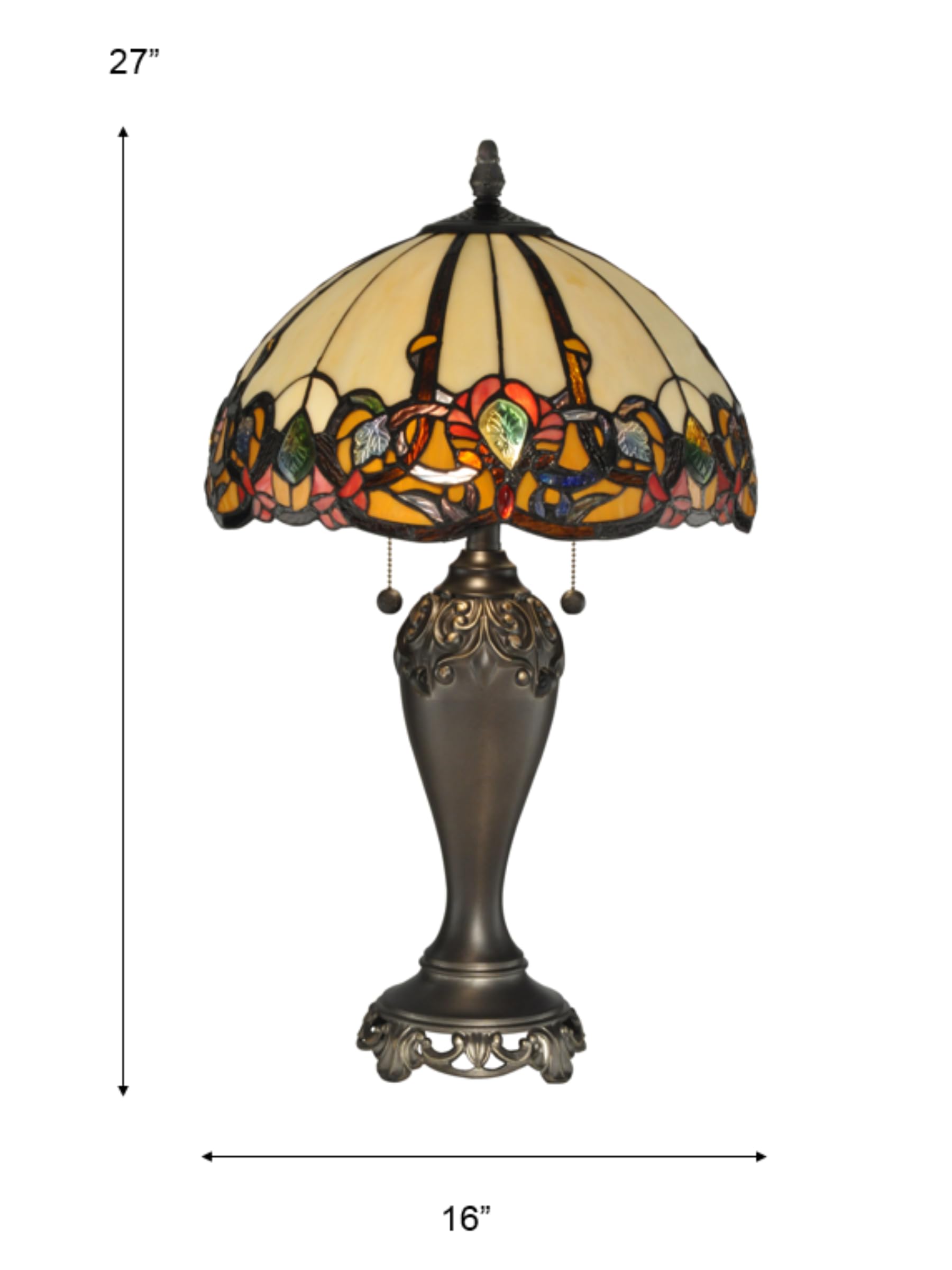 Dale Tiffany Lamps TT90235 Northlake Table Lamp, Antique Golden